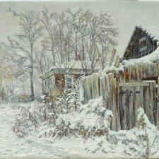 Борисоглебский дворик. Холст, масло, 17х25. 2013 г.